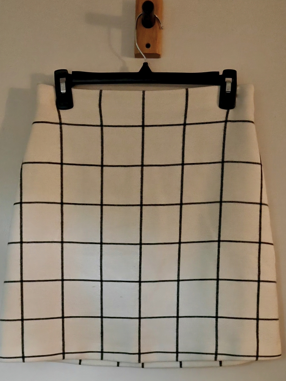 Windowpane Grid Pencil Skirt